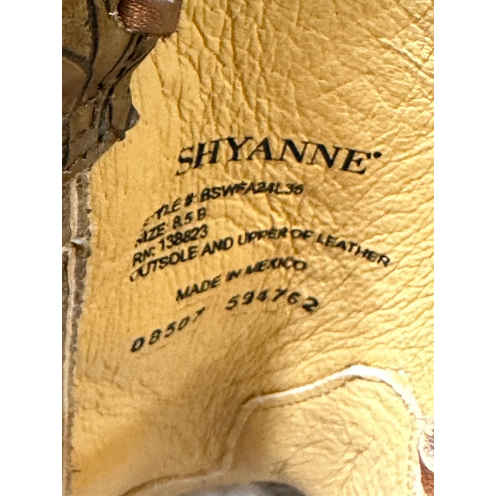 Shyanne Tabita Western Fashion Booties Brown Leather Snip Toe Size 8.5 NWOB - Image 15