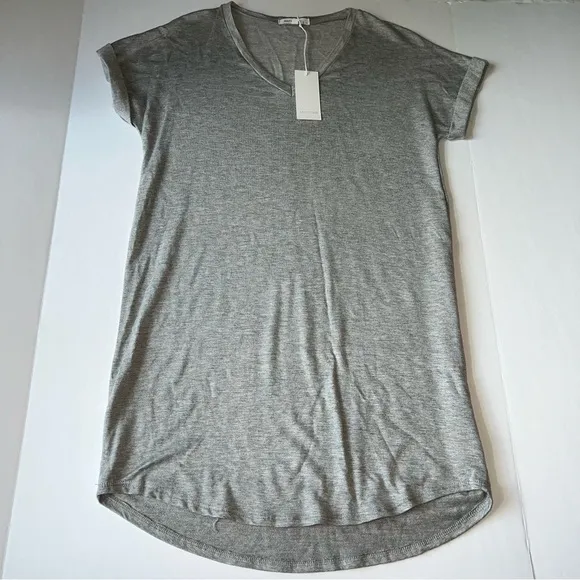 Nwt Antistar T shirt dress gray v neck small - Image 1
