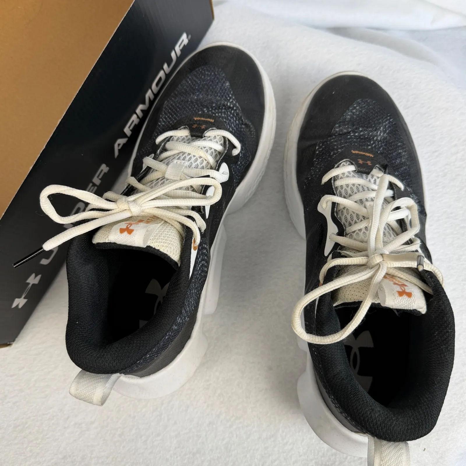 Under Armour UA Flow Breakthru 3 Athletic Shoes Black White Womens Size 10 - Image 12