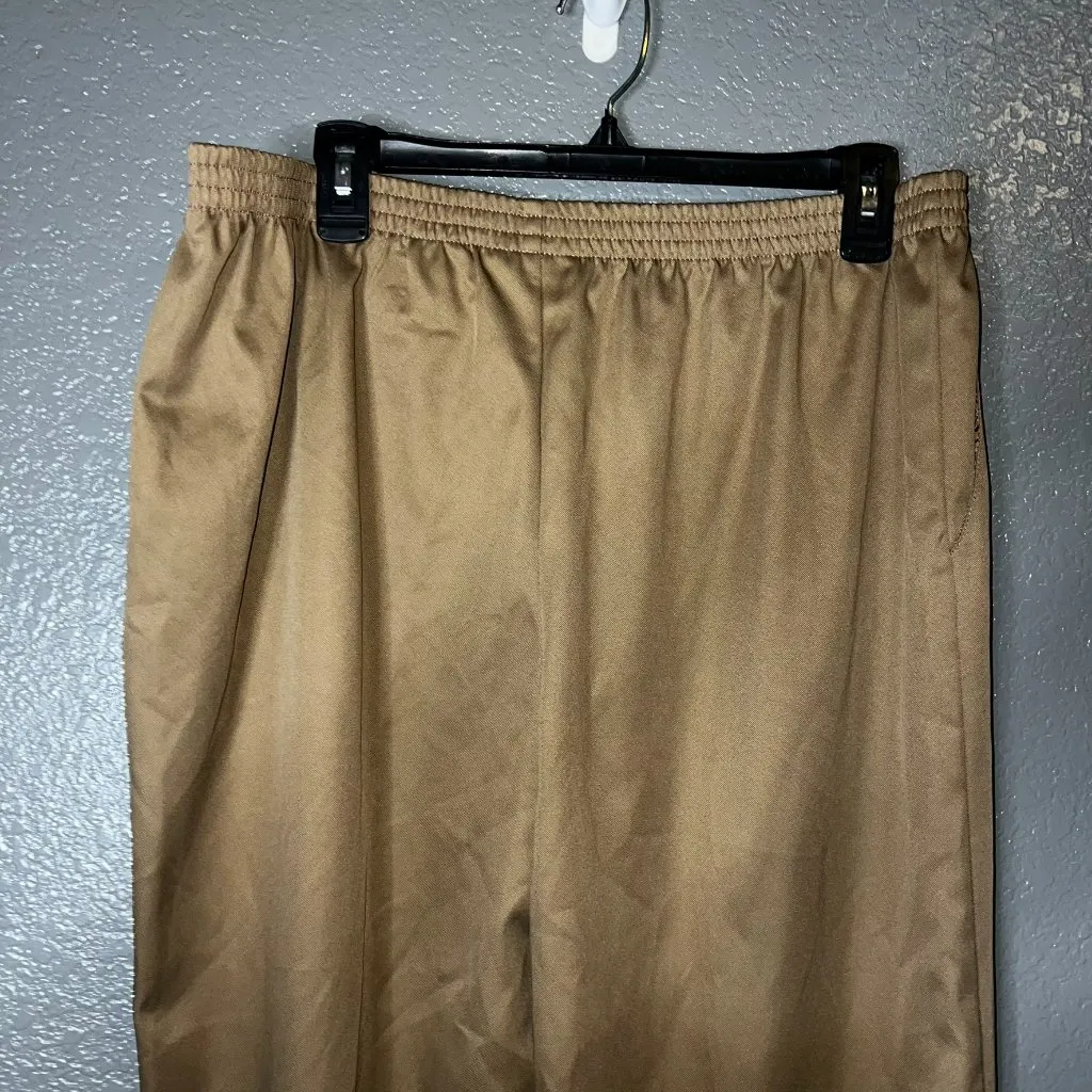 Alfred Dunner Pull On Pants Proportioned Medium Classics F2 261 Tan Size 14 - Image 2
