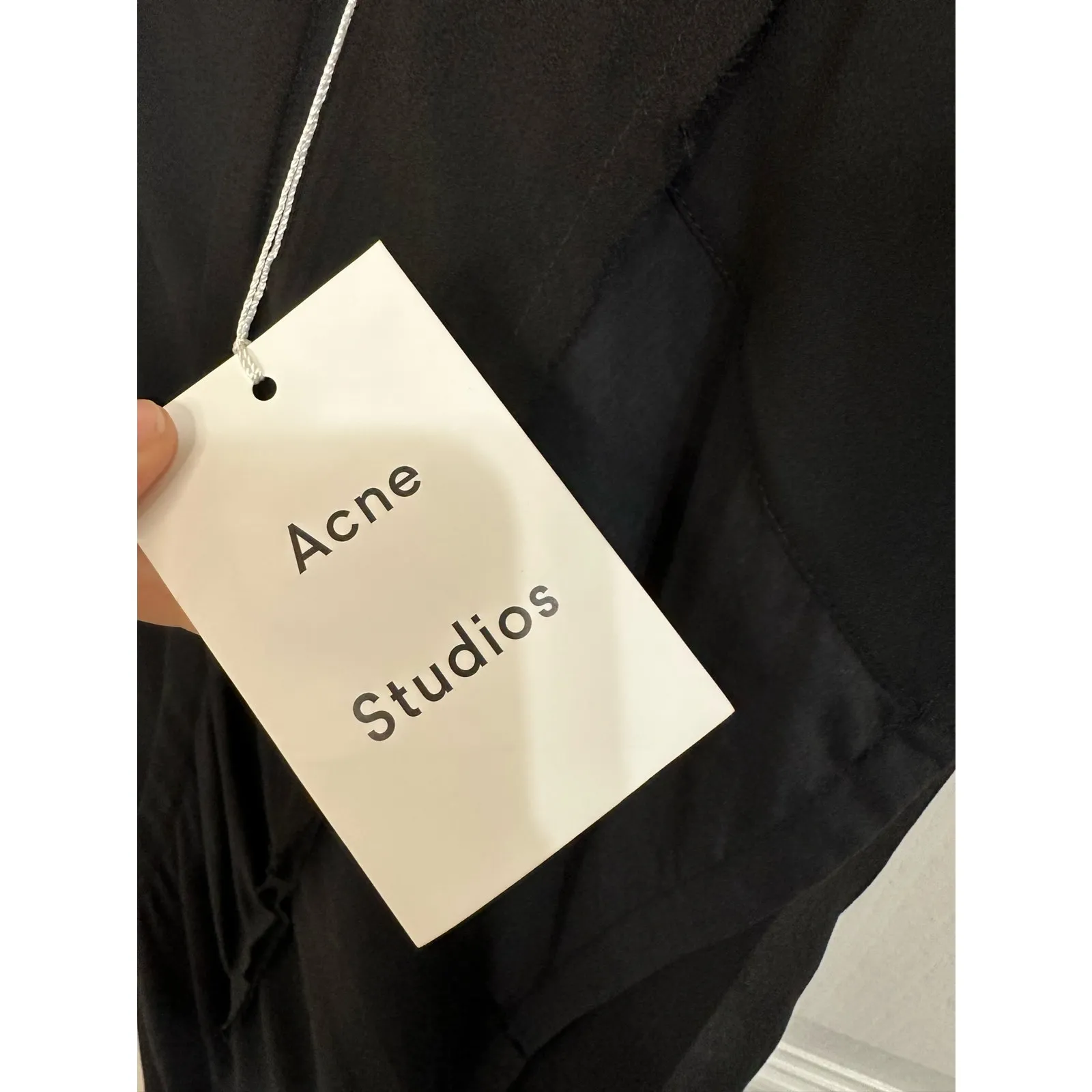 ACNE STUDIOS Bias-cut Patchwork Dress black‎ size 36 NEW $630 - Image 6