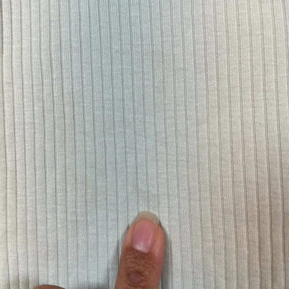 Lucky Brand Ribbed Seafoam/Mint Green Short Sleeve Shirt Large GUC #7064 - Image 4