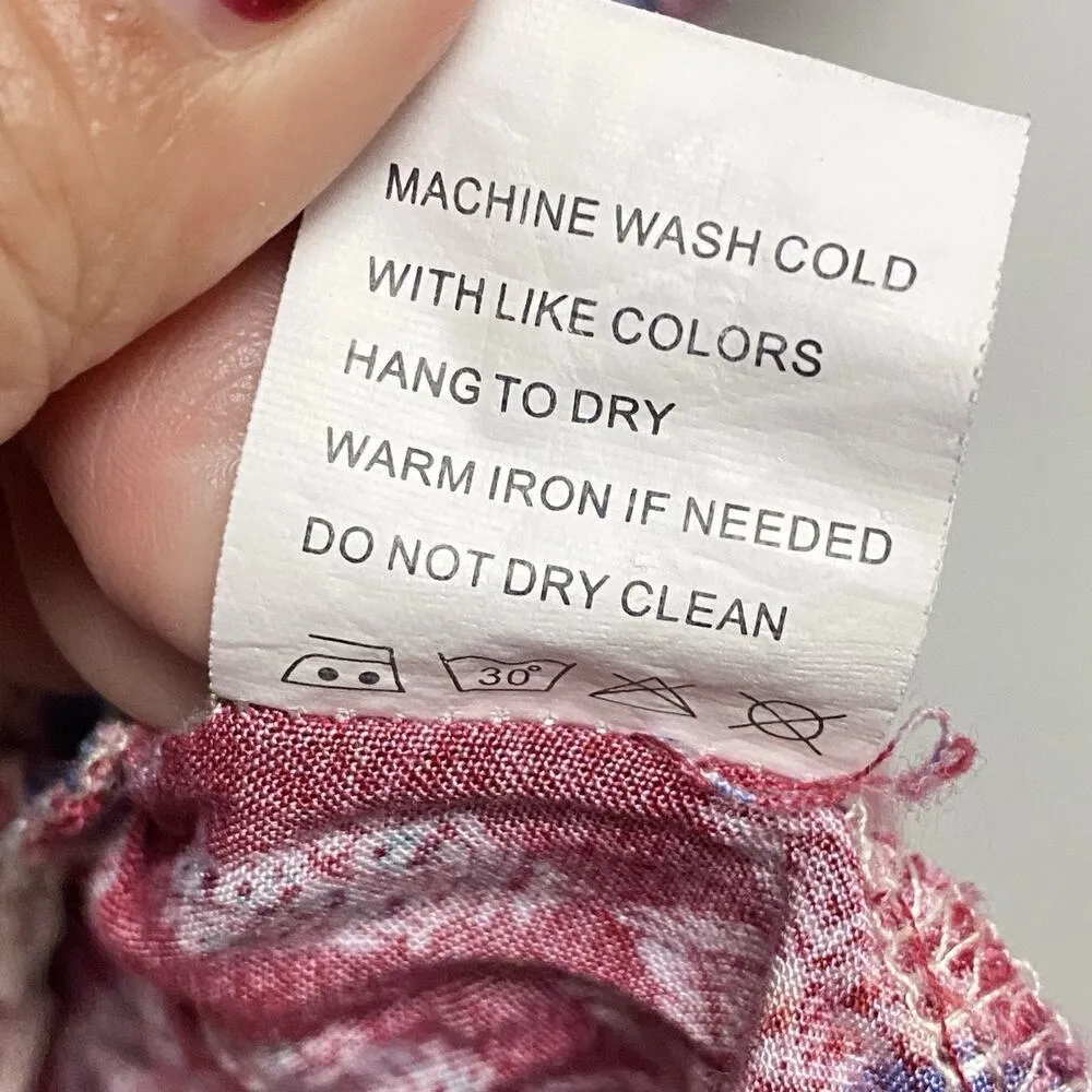 Velzera Woman’s 2XL Red Tassel Tie Bohemian Bell Sleeve Mini Dress Boho Girl - Image 7