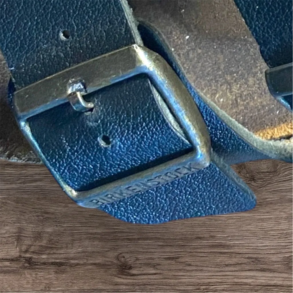 Birkenstock Dark Leather Slide Sandals - Image 6