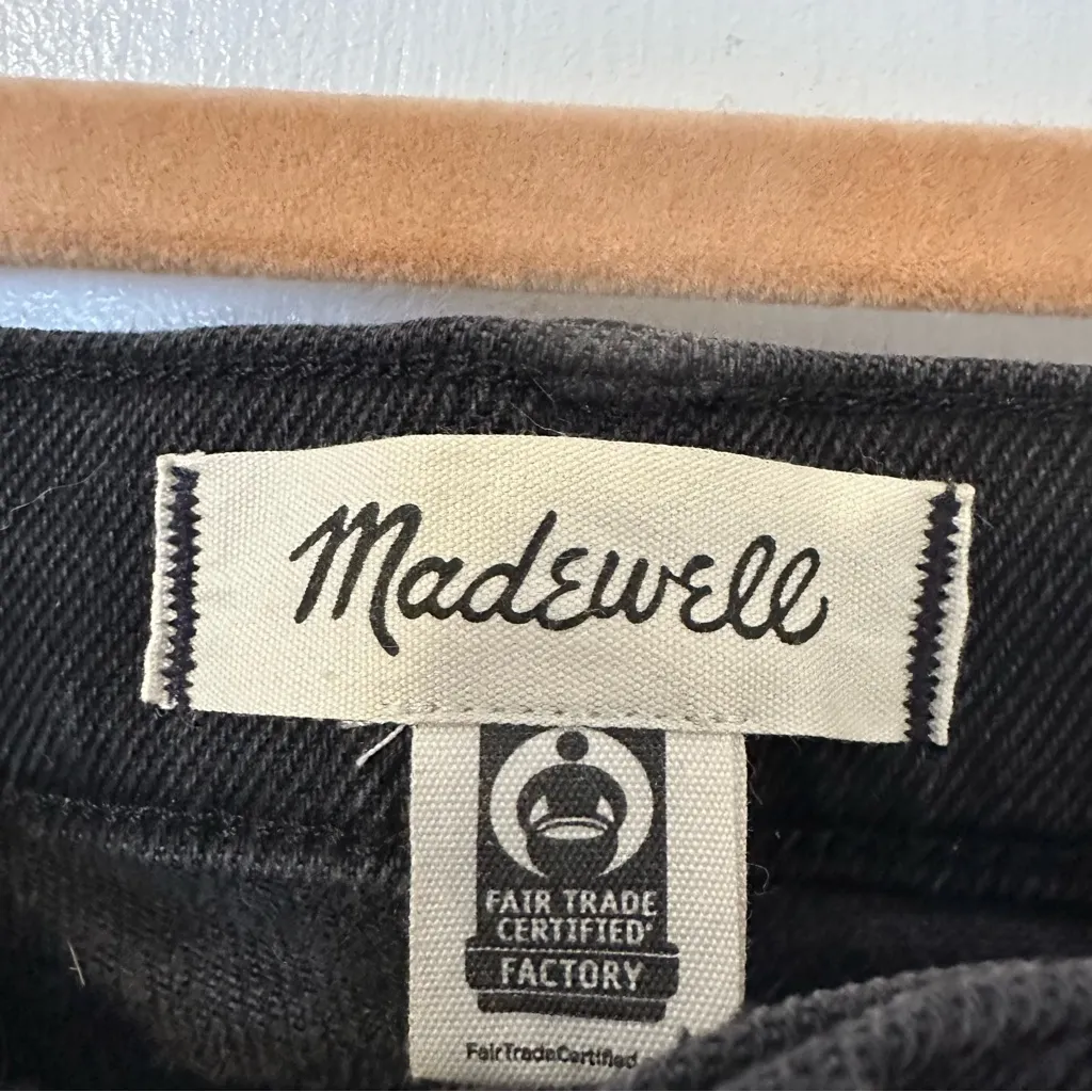 Madewell Mid Rise Kick Out Jeans Womens 28 Black New With Tag Style NJ110 - Image 3