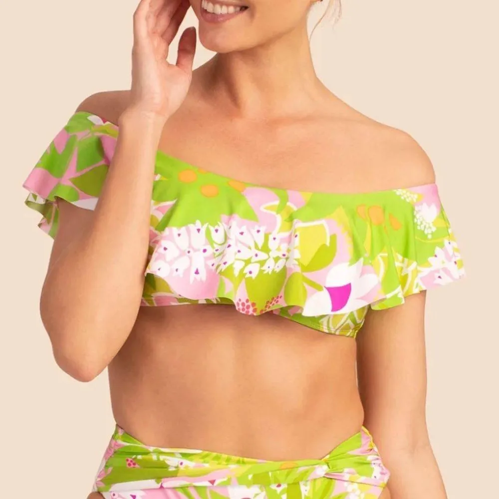 Trina Turk La Palma Off The Shoulder Top Sz 6 NWT Multicolored TOP ONLY - Image 3