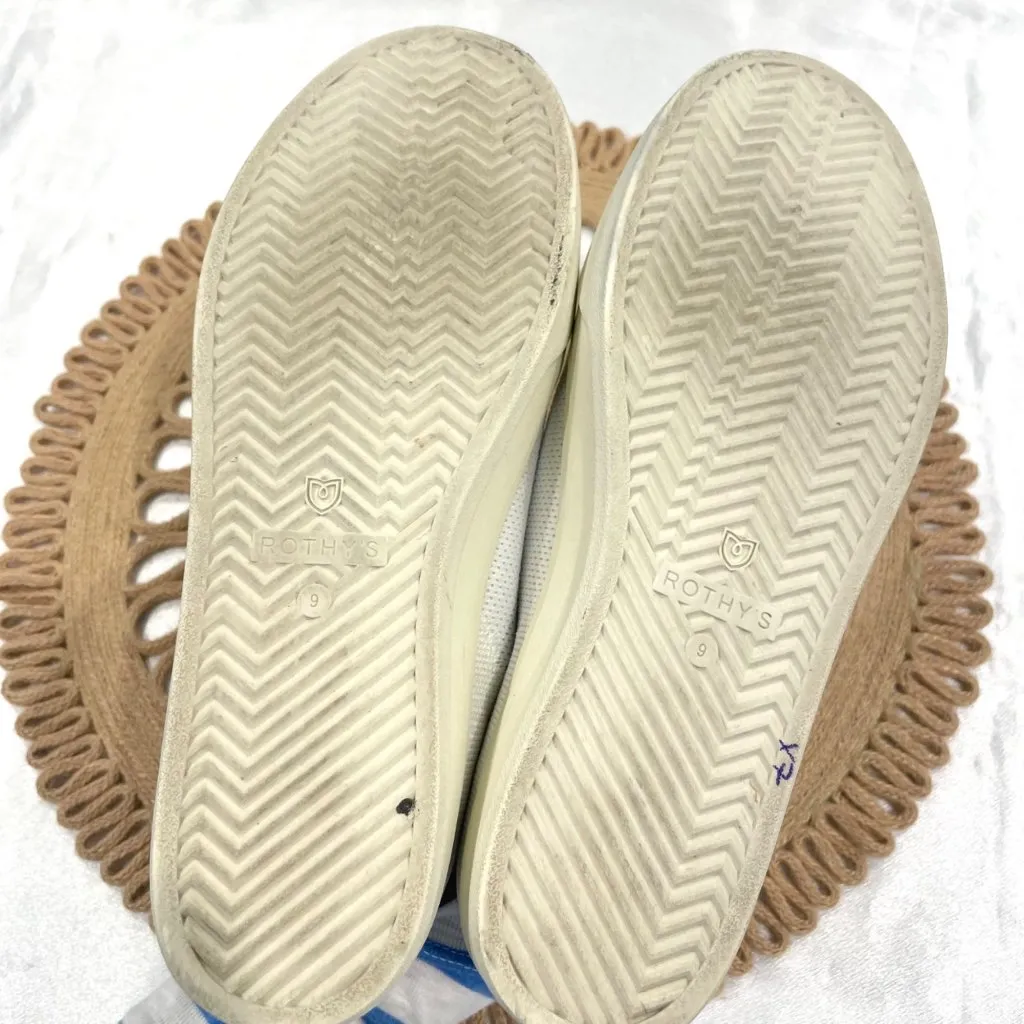 Rothy's The Lace Up Sneaker Chartreuse White Knit Size Women's 9 - Image 8