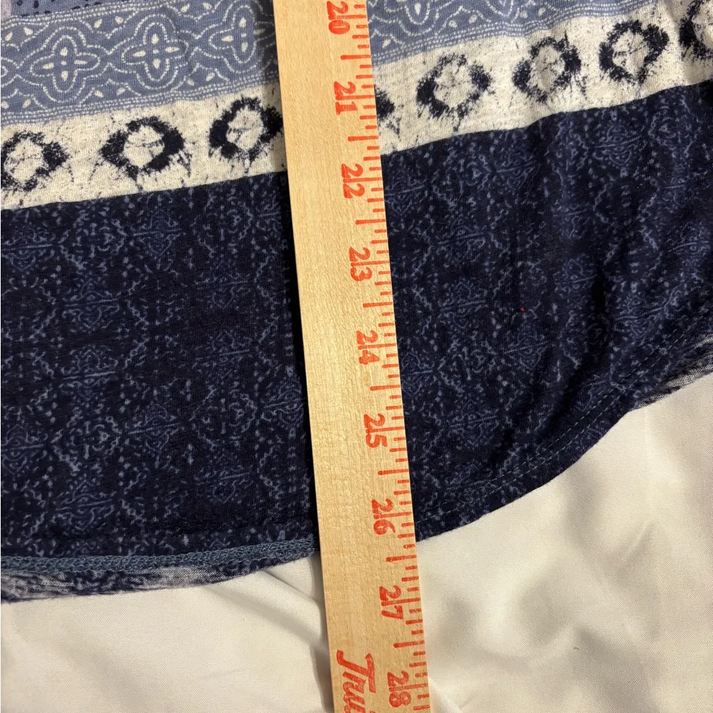 Lucky Brand Blue and Yellow Patterned Blouse - Image 4