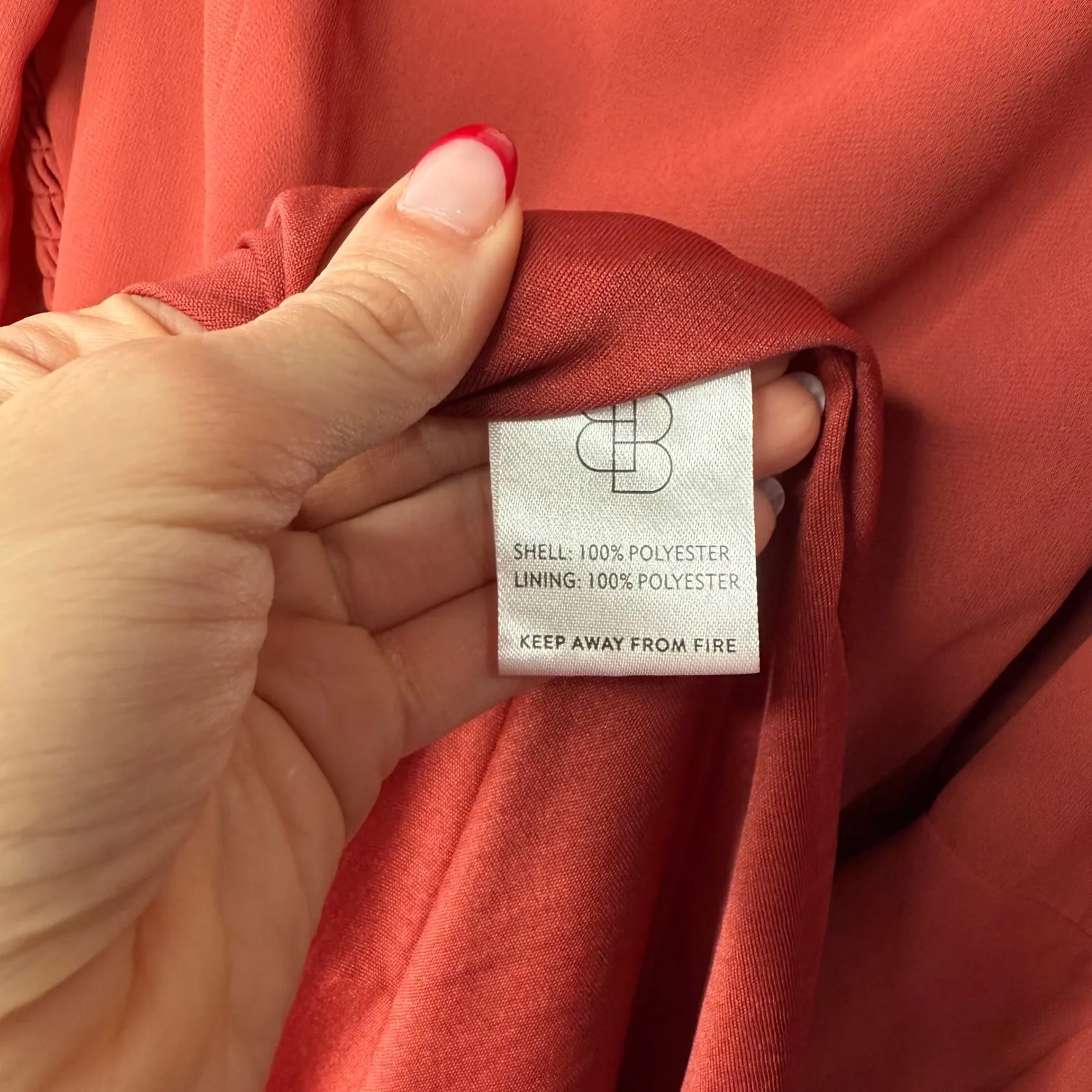 Baltic Born Giselle Rust Square Neck Smocked Bodice Long Sleeve Maxi Dress L - Image 9