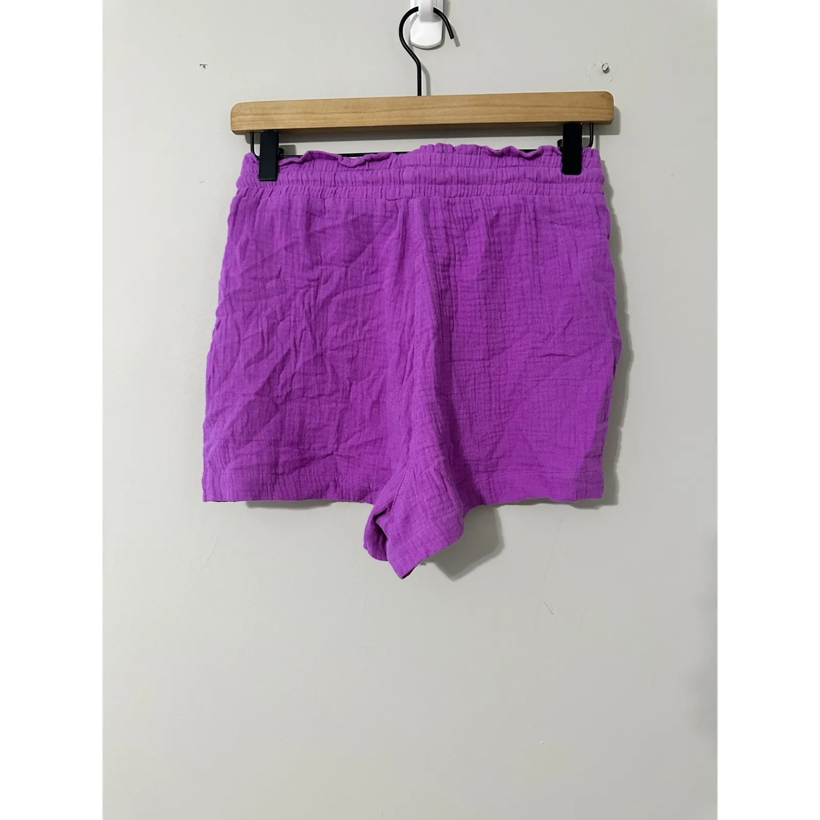 Lisa Todd Flutter Short Chachacha Pink Gauze Pull On‎ Pockets Beaded Size XS EUC - Image 4