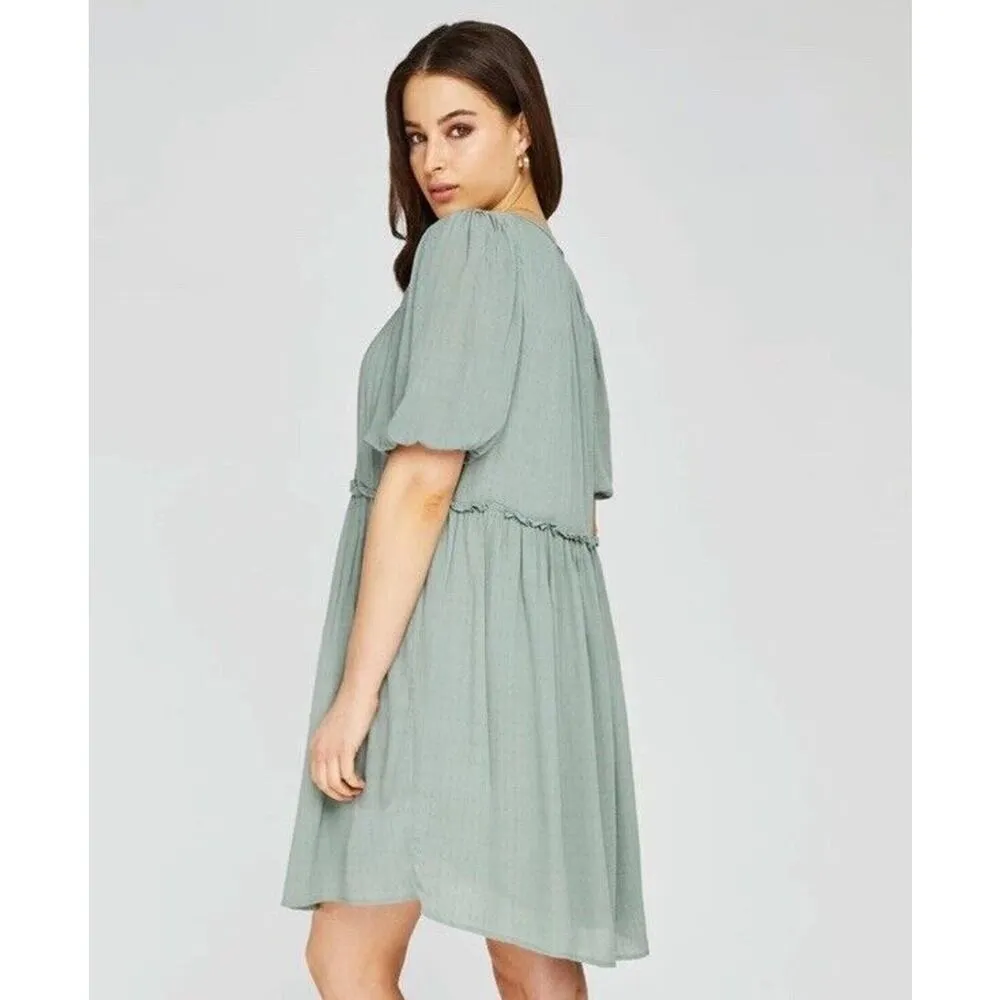 JOPLIN DRESS Gentle Fawn Size L Color Green - Image 4