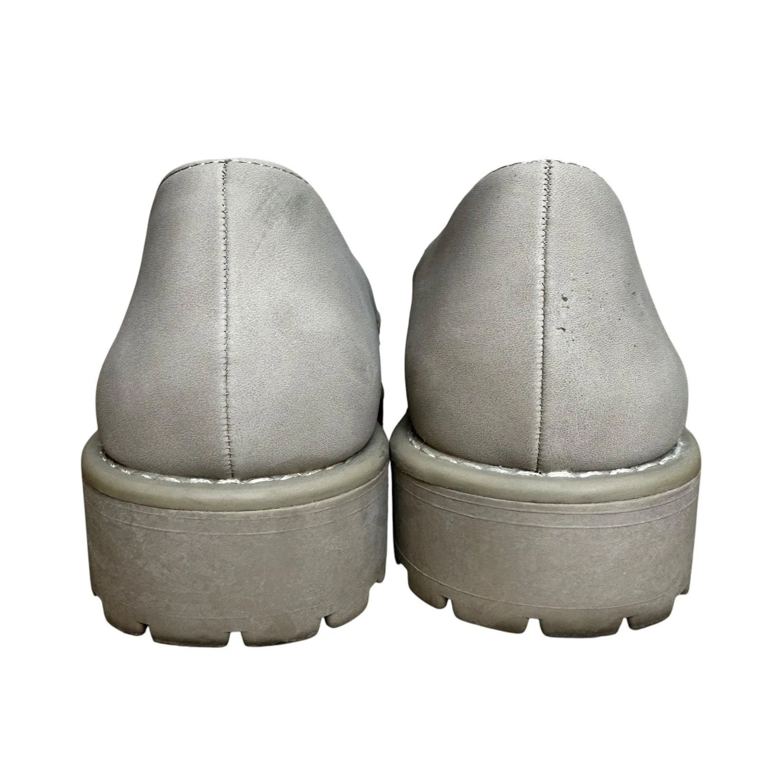 DV by Dolce Vita Catalina Loafers Sz 7.5 | Lug Sole Platform Gray Penny Slip - Image 4