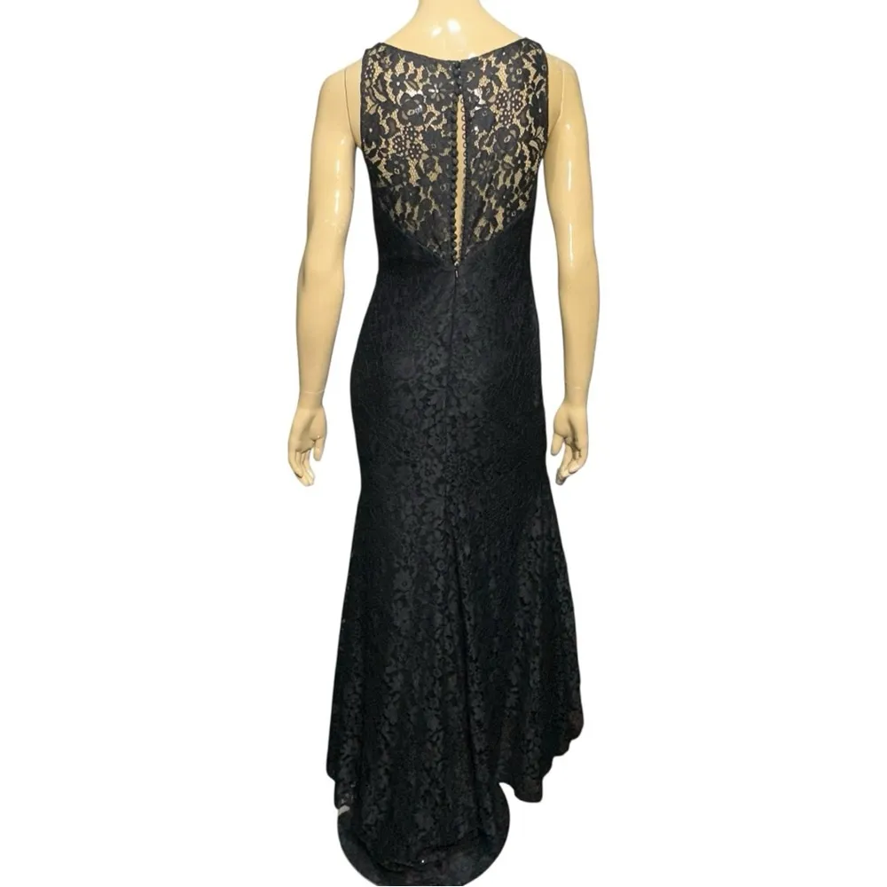 Pronovias Barcelona Women’s Size 10 Black Lace Fenisia Formal Dress Gown - Image 7