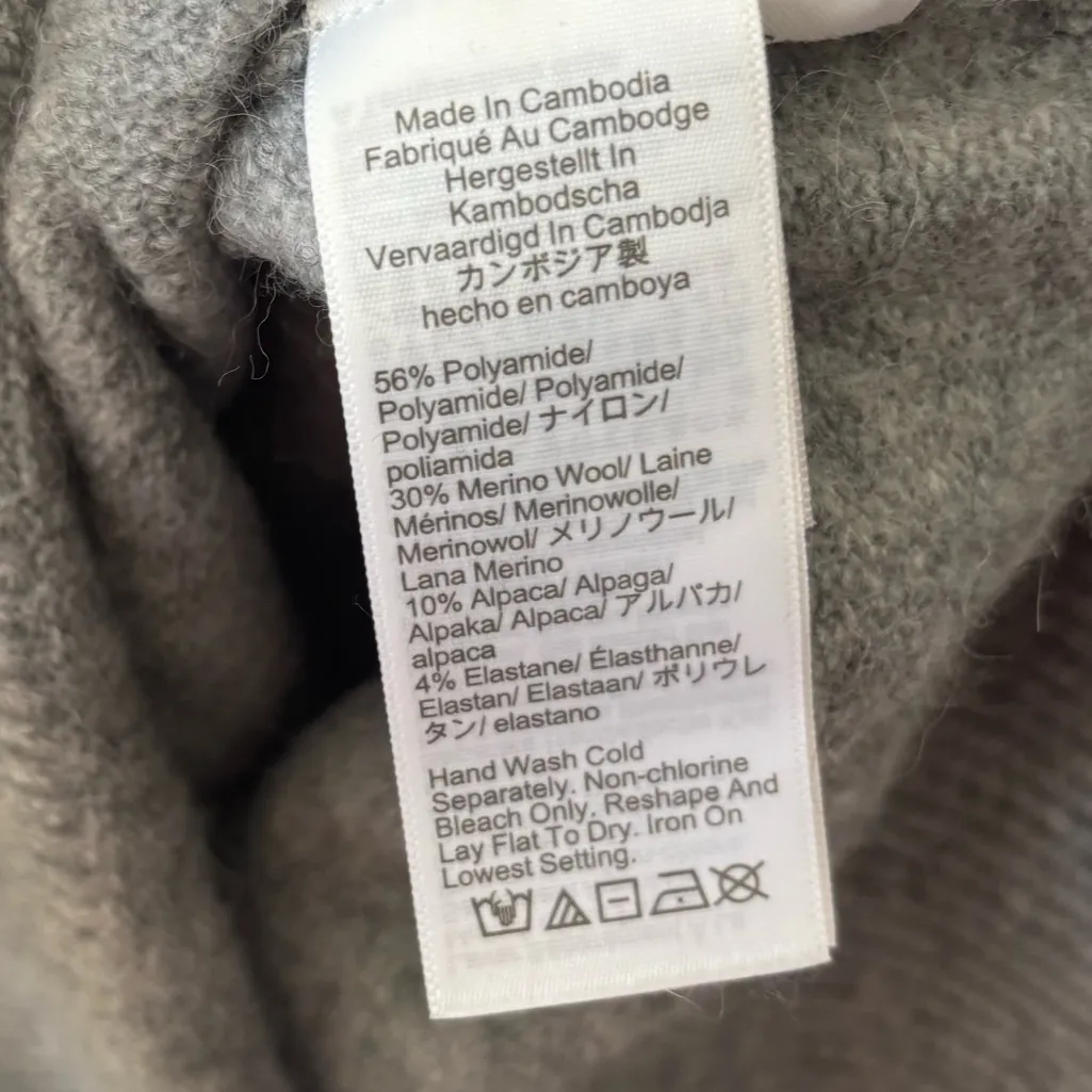 J. Crew Gray Rollneck Sweater Wool Alpaca Blend Mock Neck Quiet Luxury - Image 9