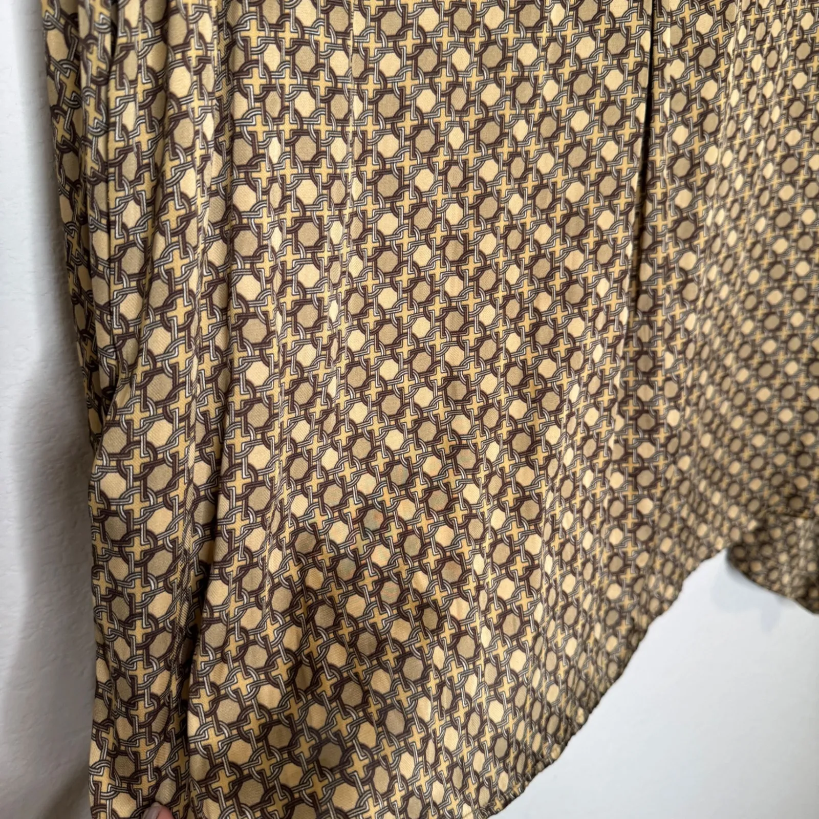 L'academie Revolve Tan Chain Oversized Button Down - Image 7