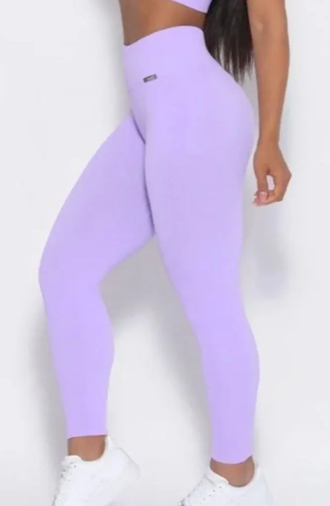 Bombshell Sportswear Leggings seamless ribbed womens Purple (small) activewear - Image 1