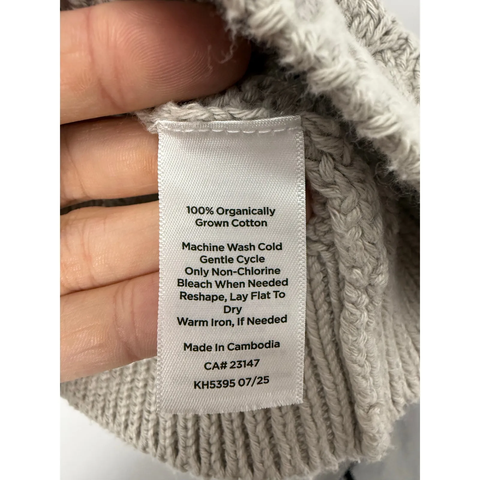 NEW Haven Well Within Cable Knit Sweater Organic Cotton Gray Size M Sustainable Size M - Image 8