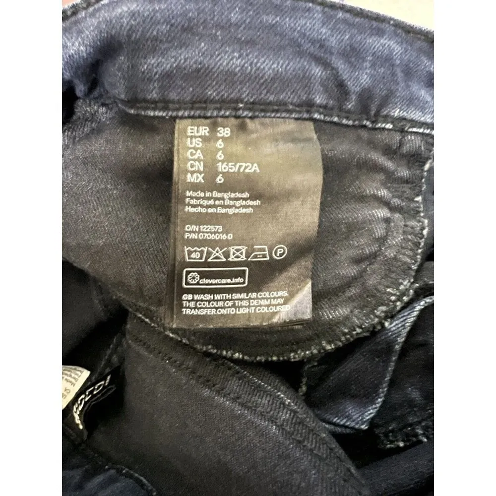 BKG-C Divided H&M‎ Jeans Women's Size 6 27 Blue Dark Wash Mid Rise Skinny - Image 9