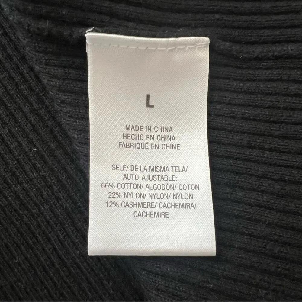 Favorite Daughter Women’s Lena Black Ribbed Knit Collar Sleeveless Midi Dress L Size L - Image 12