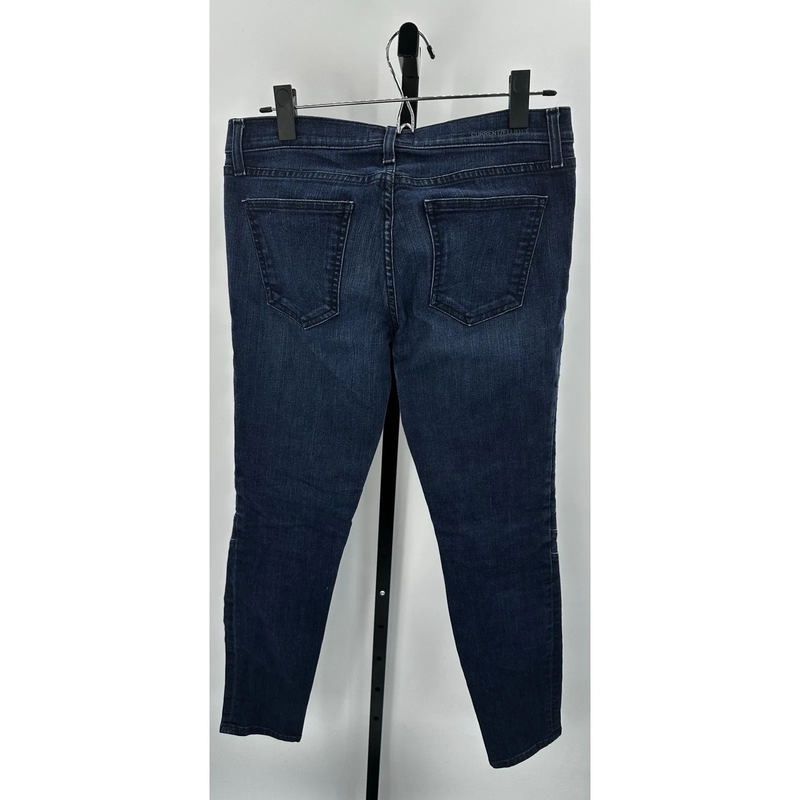 Current/Elliott Moto Ankle Skinny Jeans Raleigh Dark Wash Size 27 - Image 5