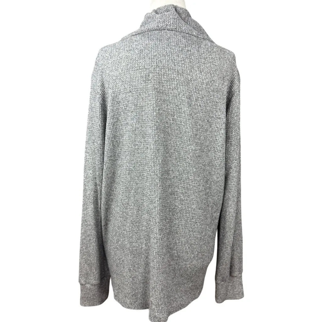 Straight down L Womens Golf thermal long sleeve Cowl neck Gray Sweater Hoodie Size L - Image 4