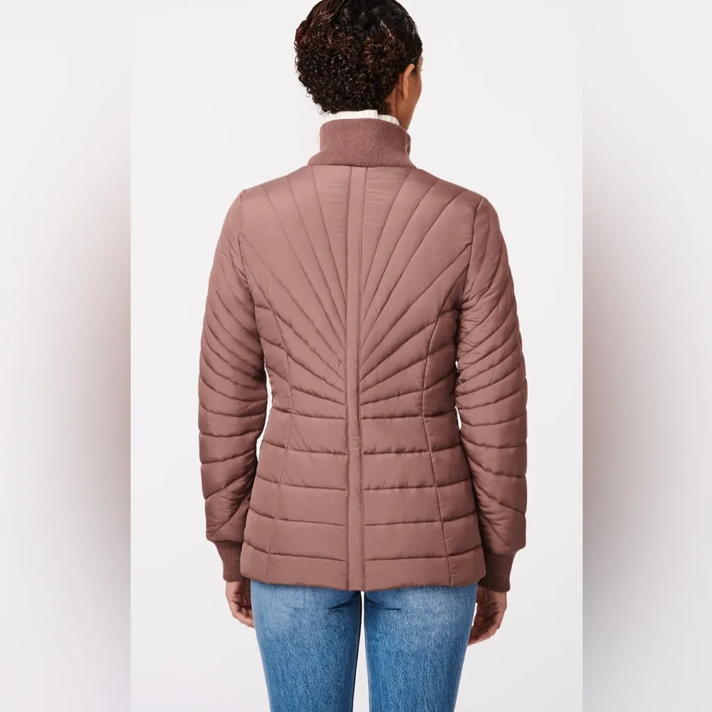 Bernardo  Sleek Rays Puffer Jacket Large Peppercorn - Image 3