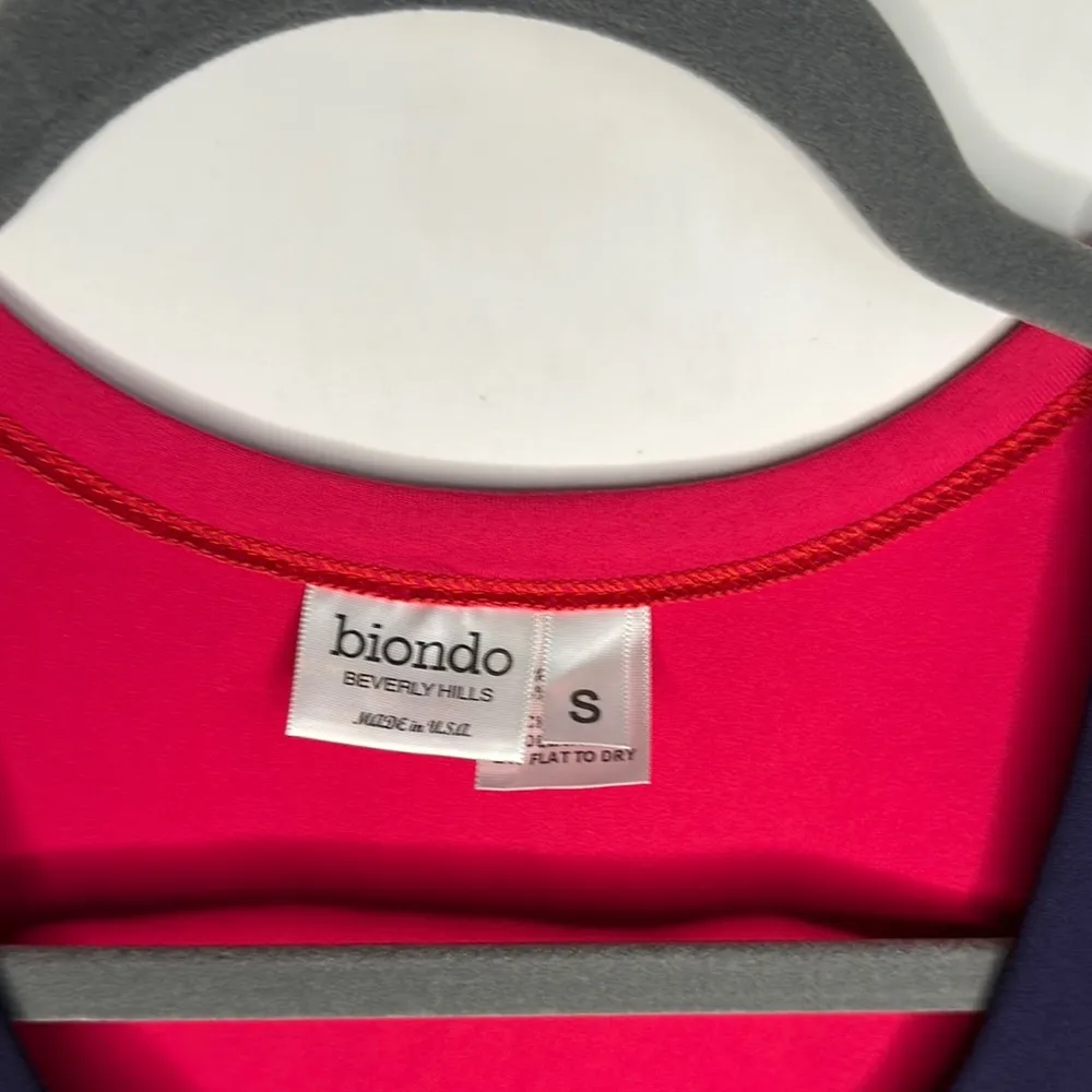 Pink and Navy Casual Sundress Sleeveless Scoop Neck - Image 2