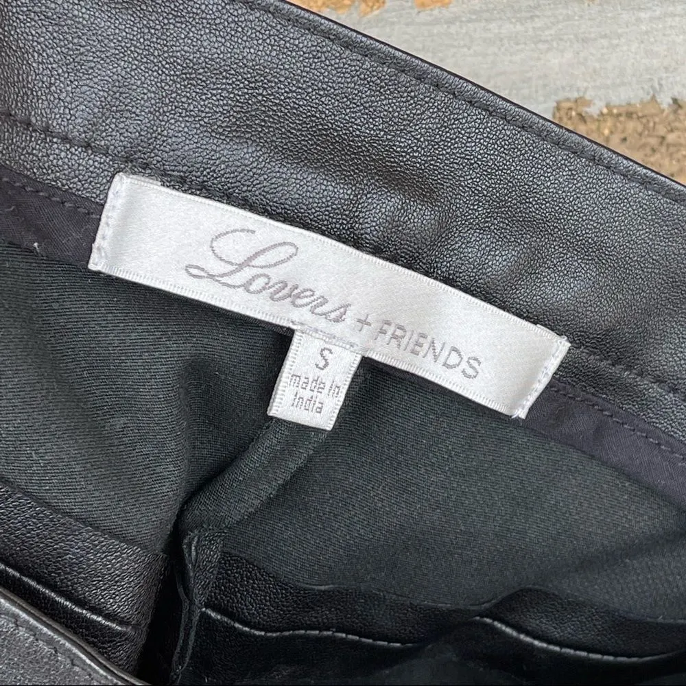 Lovers + Friends Leather Kick Flare leather pants small - Image 12