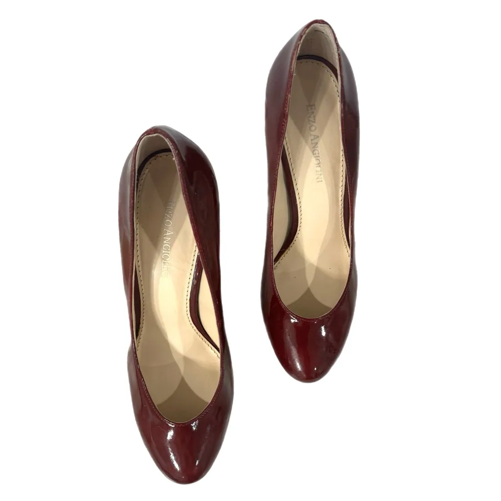 Enzo Angiolini High Heels Women’s Sz 6 Merlot Snake Skin Vegan Patent Leather - Image 3