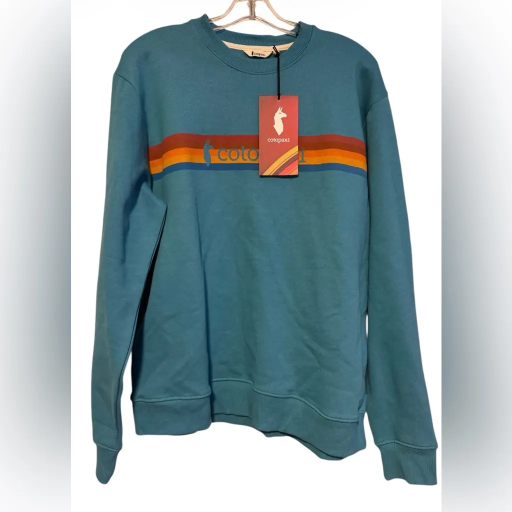 Cotopaxi On The Horizon Organic Crewneck Sweatshirt Maritime M NWT - Image 2