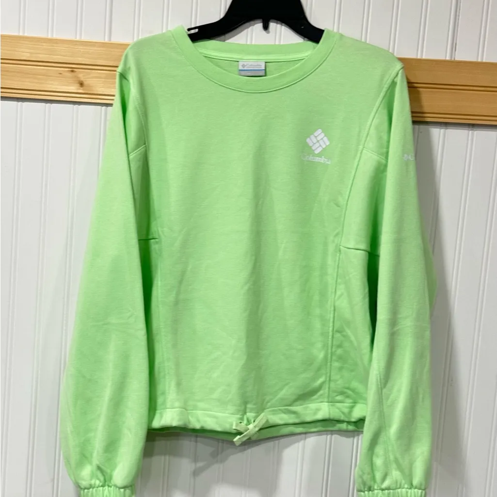 New Columbia Women's Trek Seasonal Fleece Sweatshirt Green Size Small - Image 2