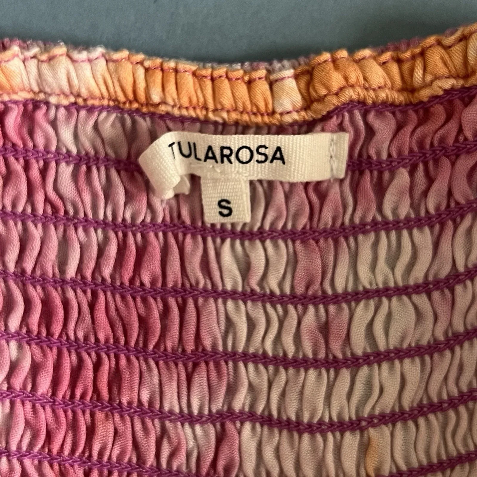 Tularosa Canyon Sorbet Tie Dye Pink Orange Halter Wide Leg Jumpsuit - Image 5