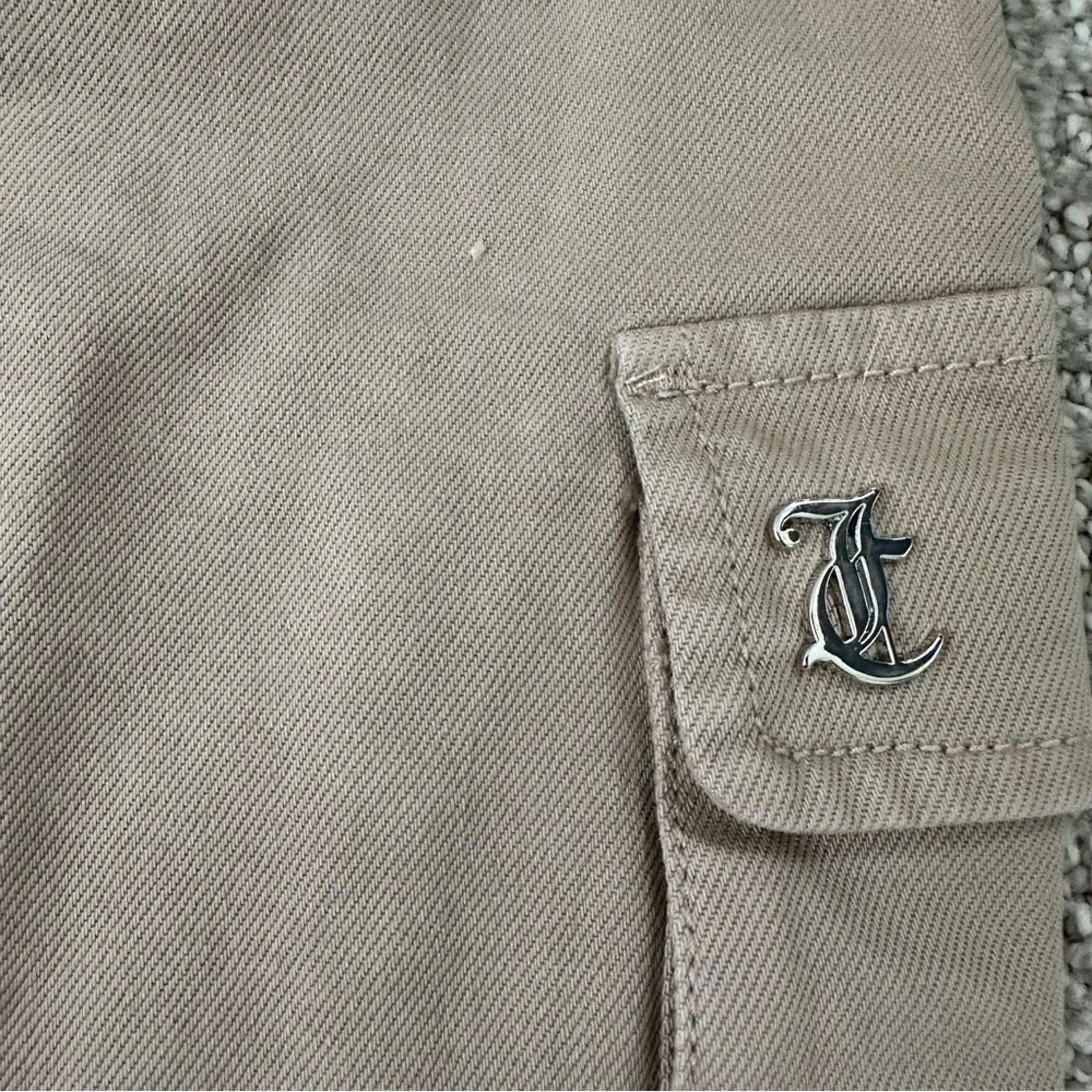 Juicy Couture Cargo Mini Skirt with Belt Nomad Brown Tan NWT Size 26 - Image 8