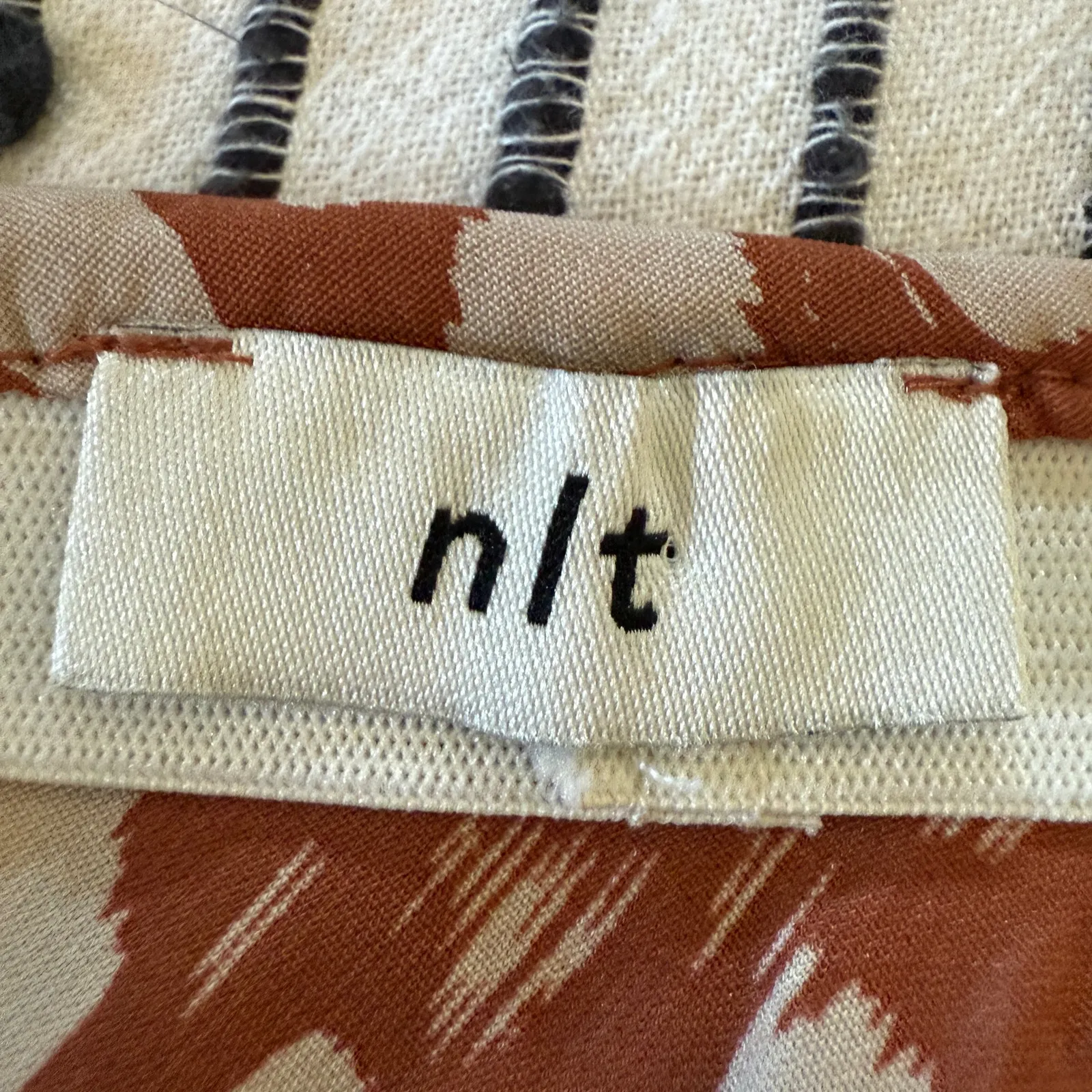 NO LESS THAN NLT | Brown Dotted Pull on Midi Slip Skirt | Size 3XL - Image 4