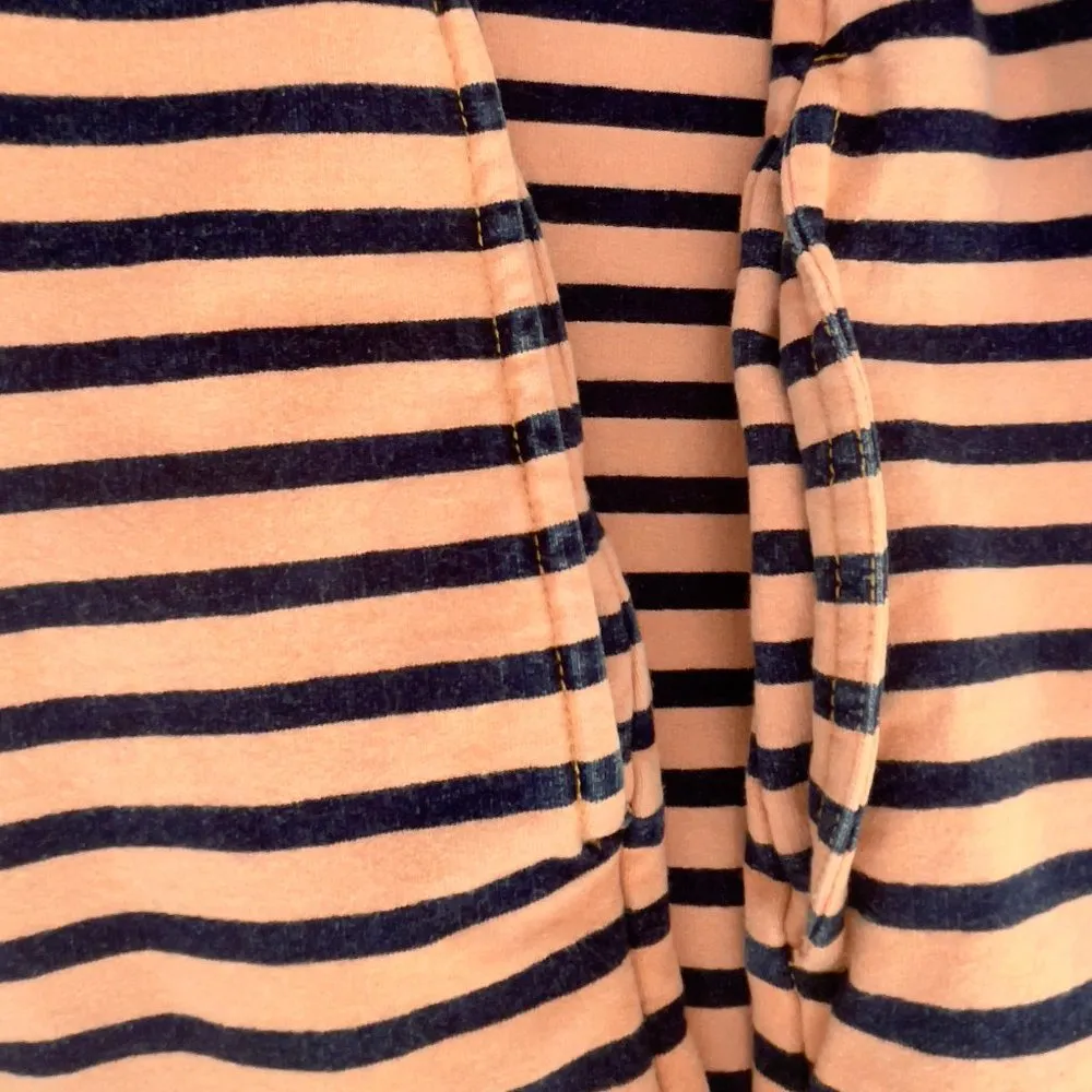 LOU & GREY Size S Small Pink Beige and Navy Blue Stripes Cotton Dress - Image 7