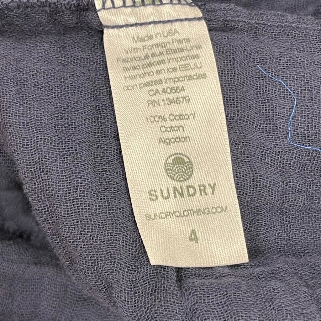 Sundry Anthropologie 3/4-Sleeve Navy Shirt Dress, Size XL - NWT - Image 7