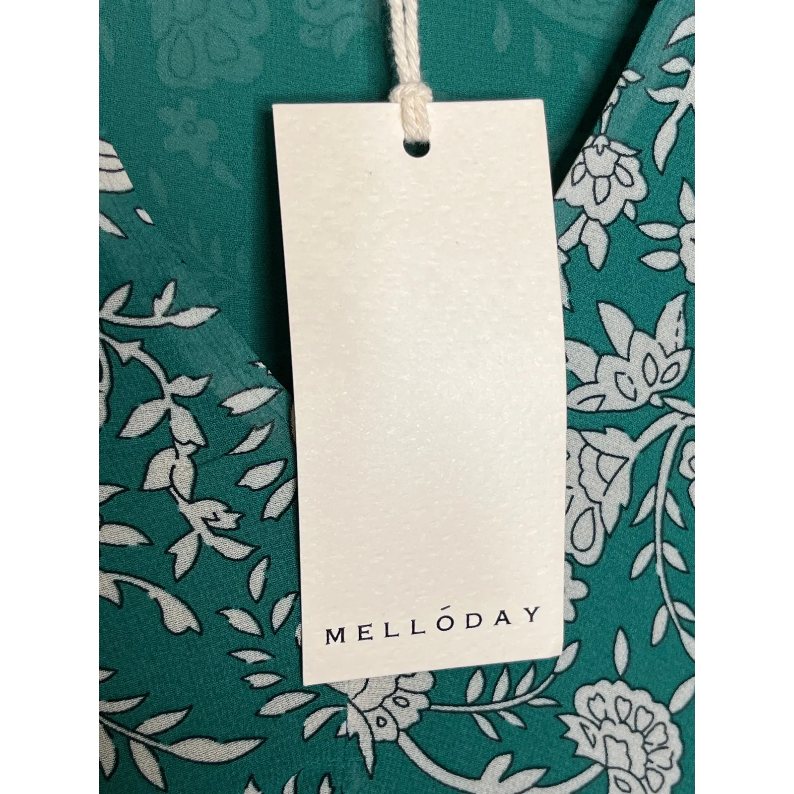 Melloday NEW Green White Paisley Mini‎ Dress XS - Small - Image 5