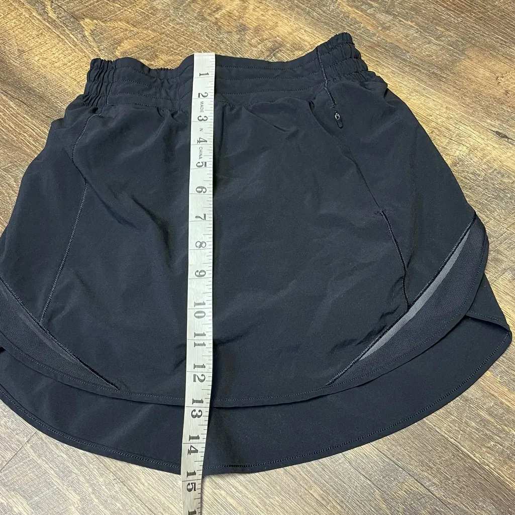 Lululemon Hotty Hot High-Rise Skirt Womens 2 Skort Running Gym Athletic Black - Image 5