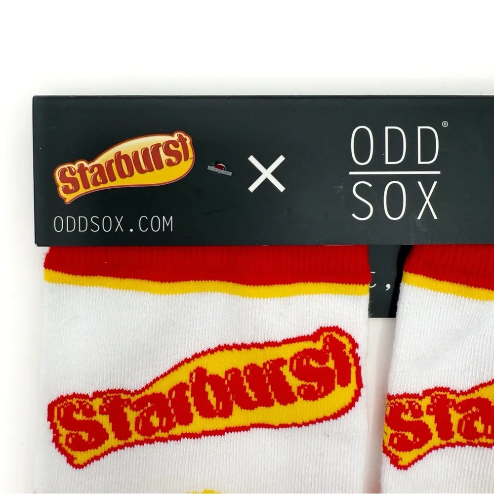 Odd Sox Starburst Candy Crew Socks Mens Womens Fun Novelty Gift Logo Colorful Pink - Image 2
