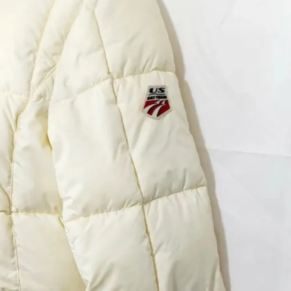 Vintage 90s Tommy Hilfiger Ski Team USA white puffer insulated jacket size large - Image 2