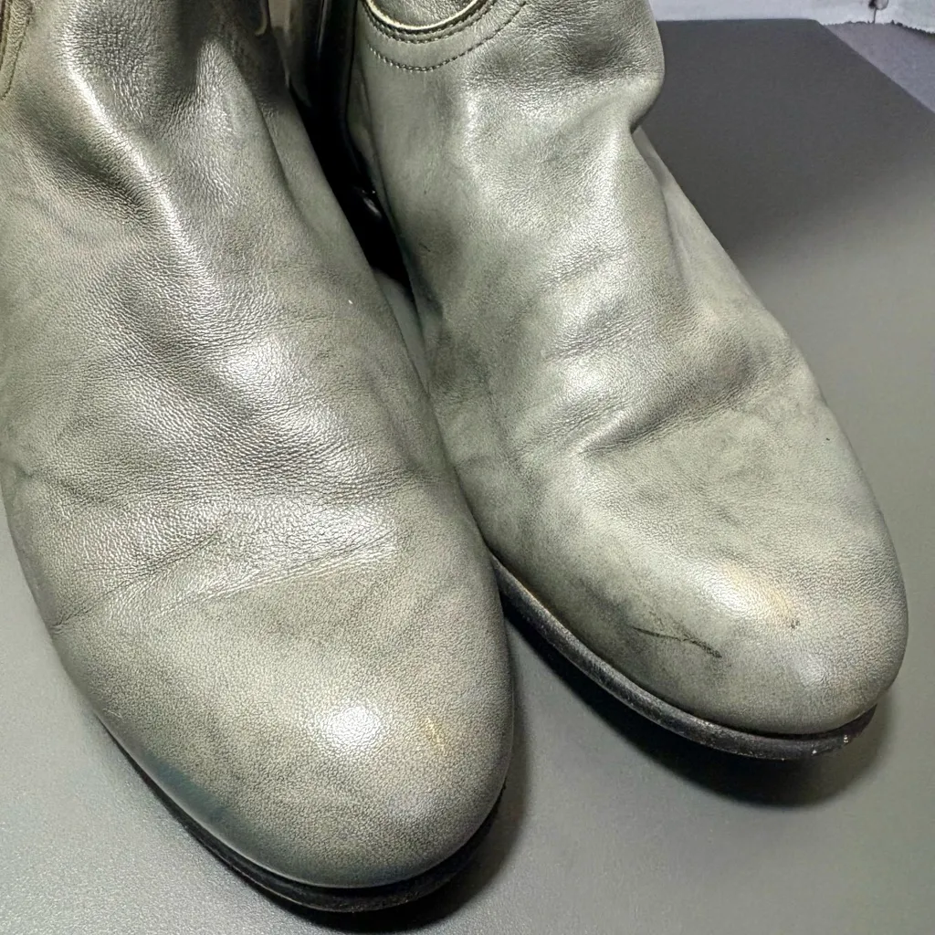 JUSTIN Vintage Grey Marbled Leather Campus Boots - Image 5