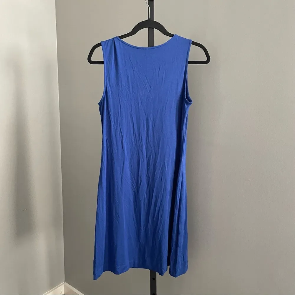 NWT Soma Sleeveless Braided Neckline Short Dress Sapphire Size Medium - Image 3