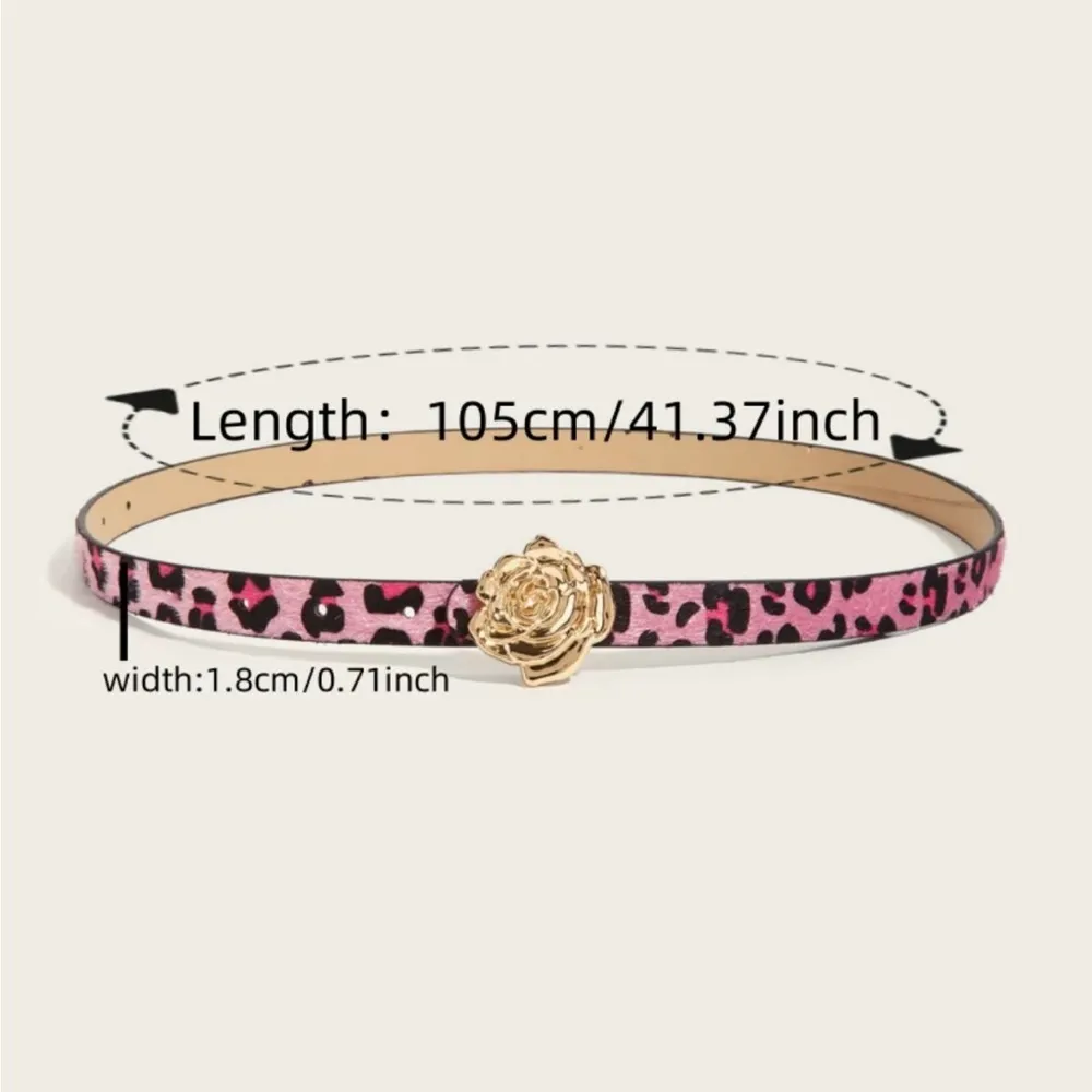 Pink Floral Leopard Belt - Image 2