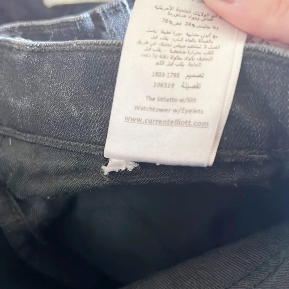 Current Elliott The Stiletto Black 80's Skinny Cropped At The Ankle Jean - Image 11