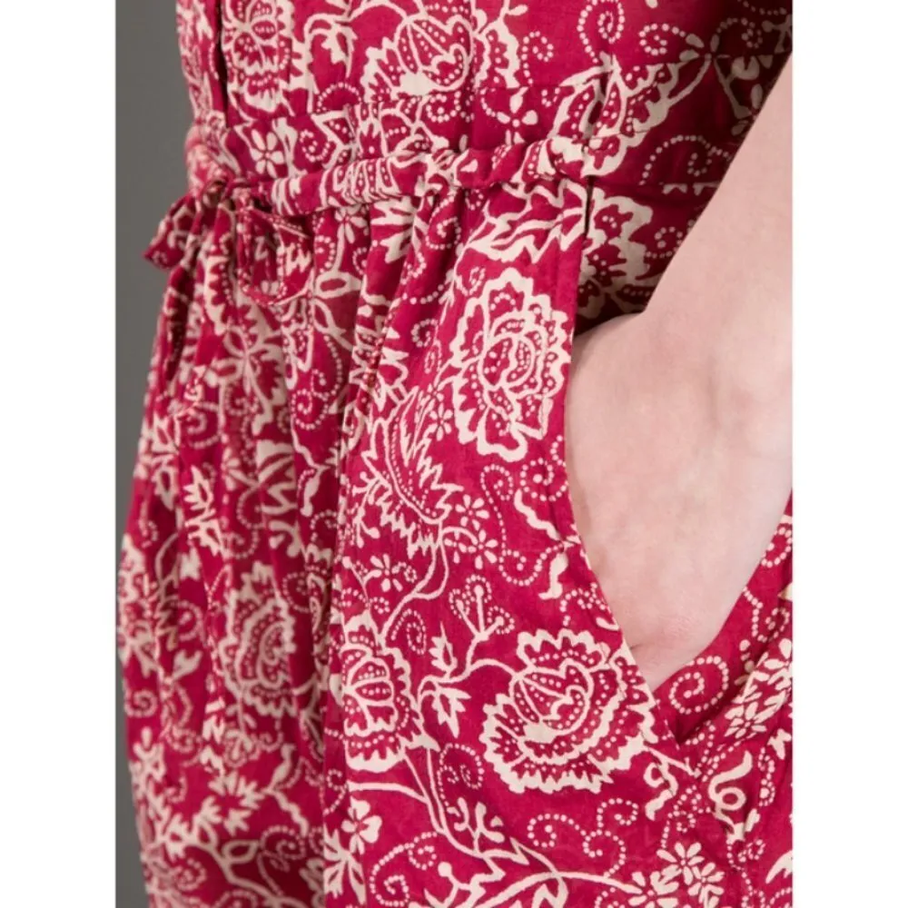 💕ISABEL MARANT💕 ETOILE Seth Jumpsuit Red Floral Print 38 Sleeveless Boho Chic - Image 8