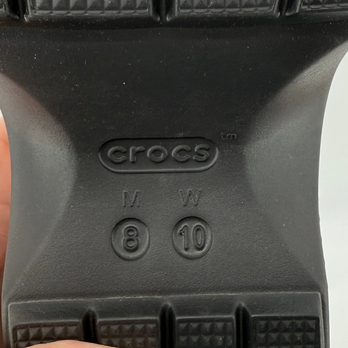 Crocs Stomp Fisherman‎ Sandal Chalk White Black Women 10 Platform Chunky Y2K NWT - Image 8