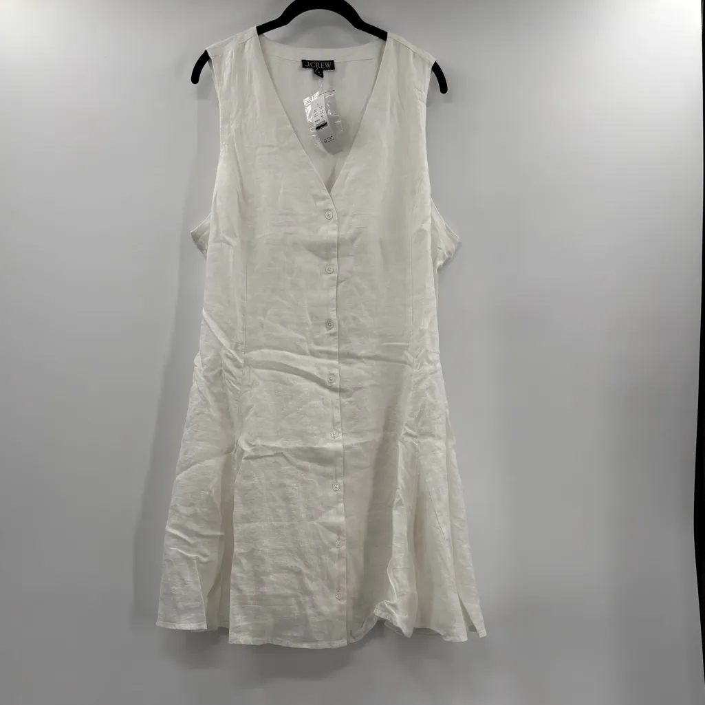 J.Crew Linen mini dress in white - Image 6