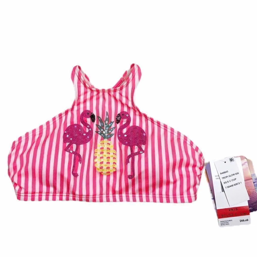 Coco Rave  Pink Flamingo Bikini Top XS / S - Image 3