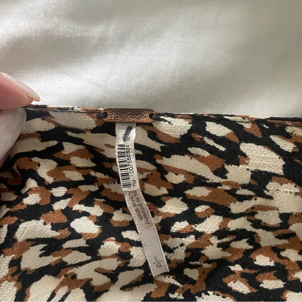 Free‎ People Ruffle V-Neck Flutter Sleeve Tie Waist Dress L | Boho Feminine - Image 7