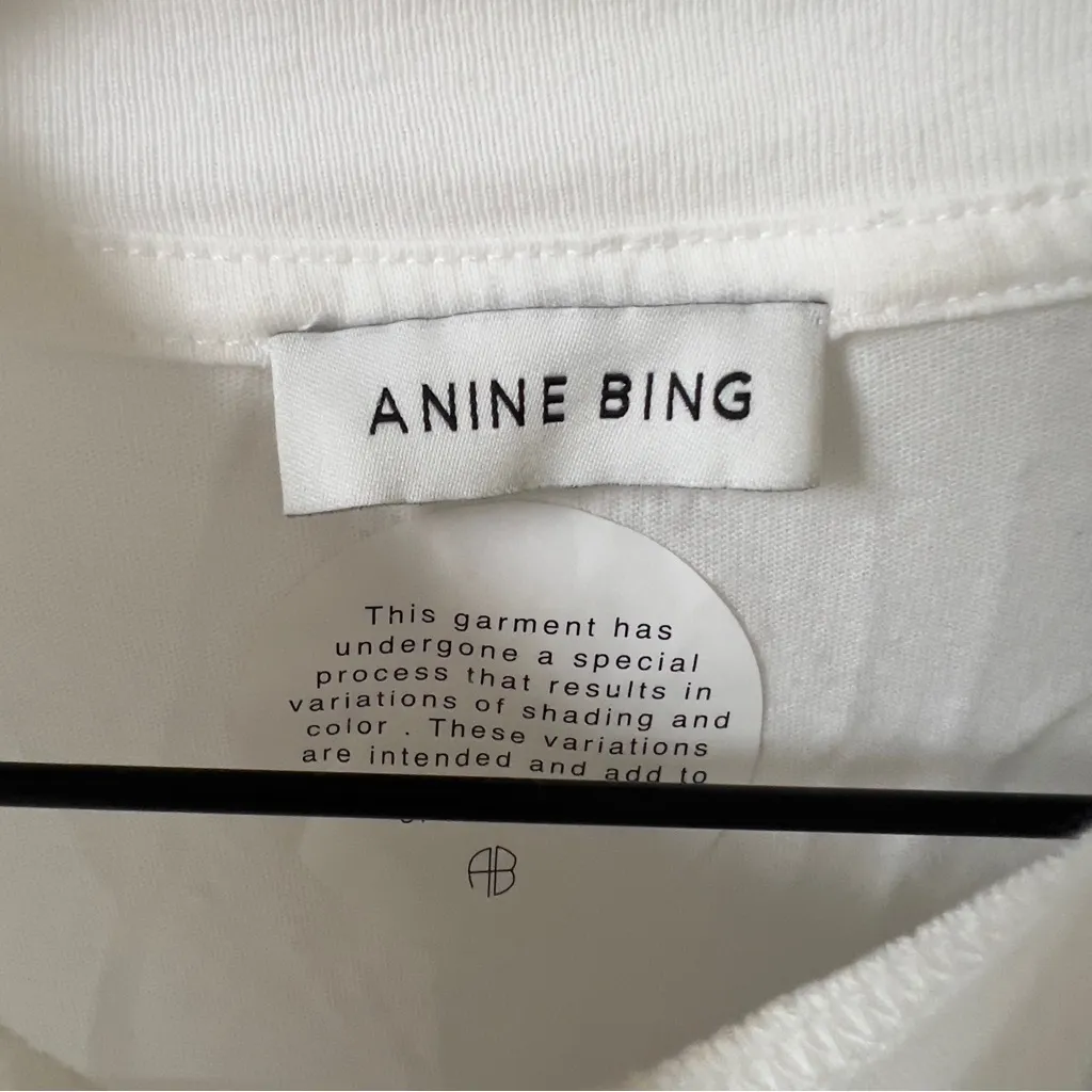 NWOT Anine Bing Avi Mick Jagger Tee in Ivory - Image 7